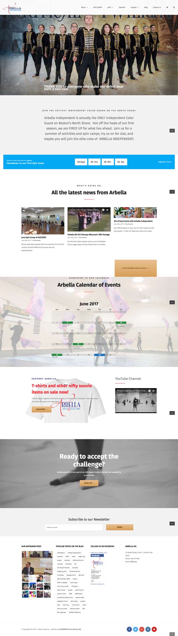 local non-profit gets website makeover danvers arbella drum bugle corps